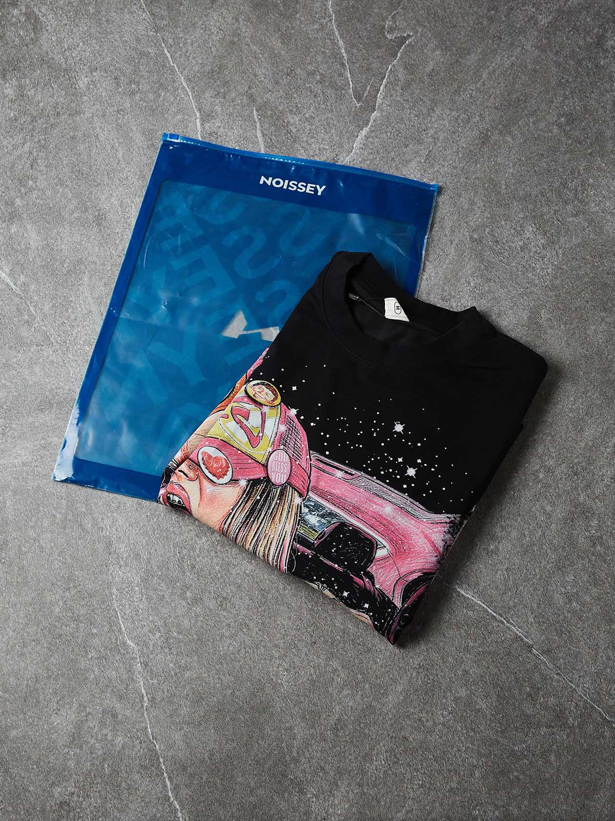 Starlit Girl Oniks Siyah Unisex Tişört