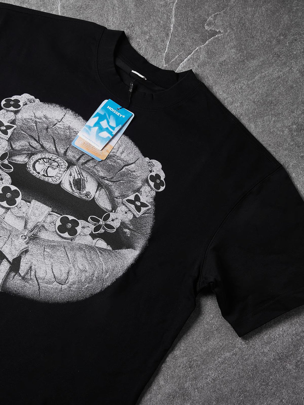 Retro Haç Dudak Beyaz Unisex Tişört