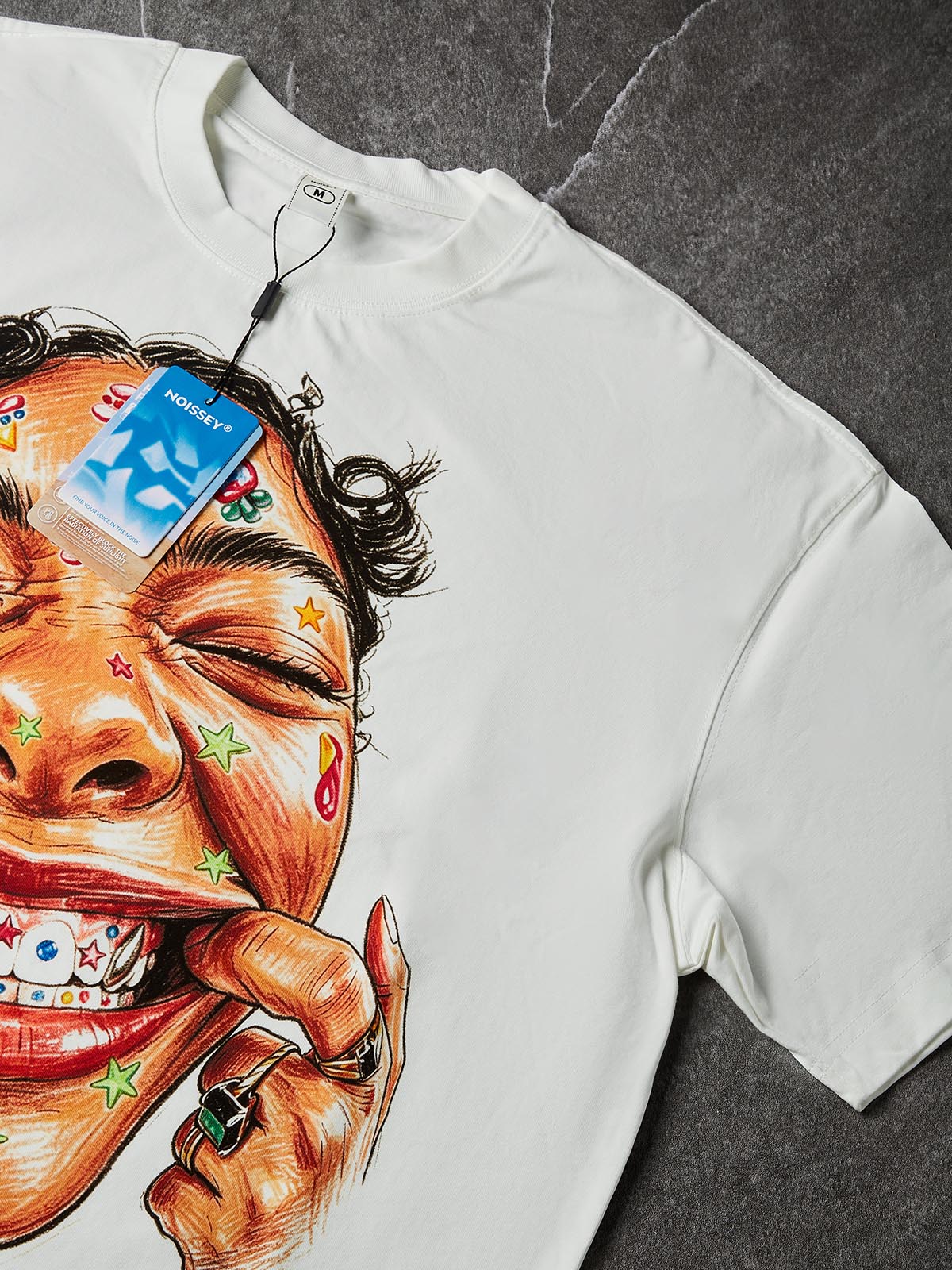 Y2K Colorful Smiley Beyaz Unisex Tişört