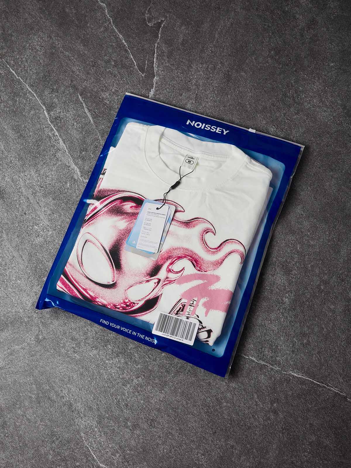 Metallic Spray Beyaz Unisex Tişört