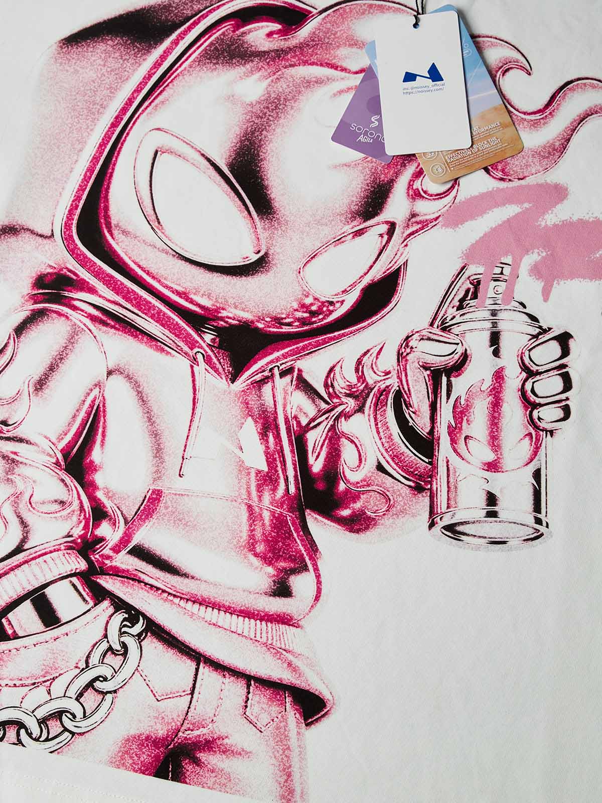 Metallic Spray Beyaz Unisex Tişört