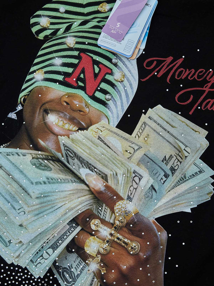 Money Talks Siyah Unisex Tişört