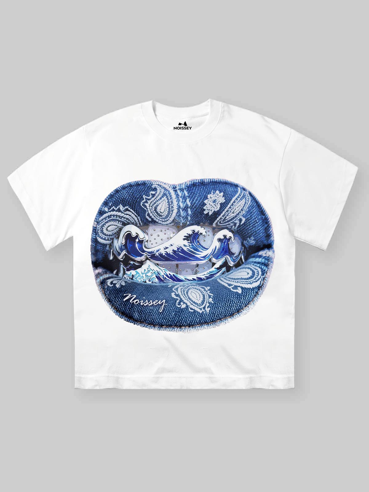 Denim Ukiyo-e Grillz Unisex Tişört