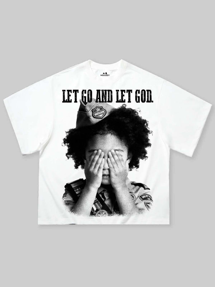 Let Go and Let God. Beyaz Unisex Tişört