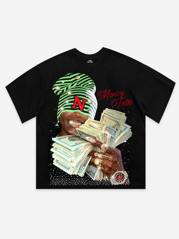 Money Talks Siyah Unisex Tişört