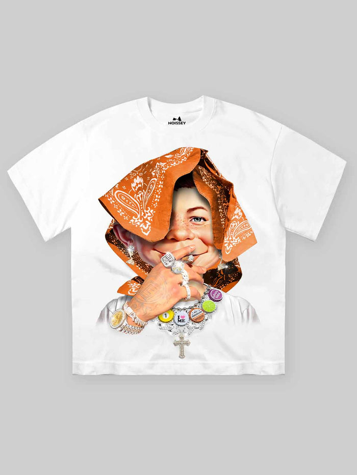 Bad Boy Turuncu Bandana Unisex Tişört