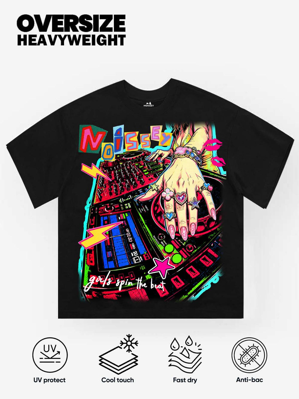 Pop DJ Siyah Unisex Tişört