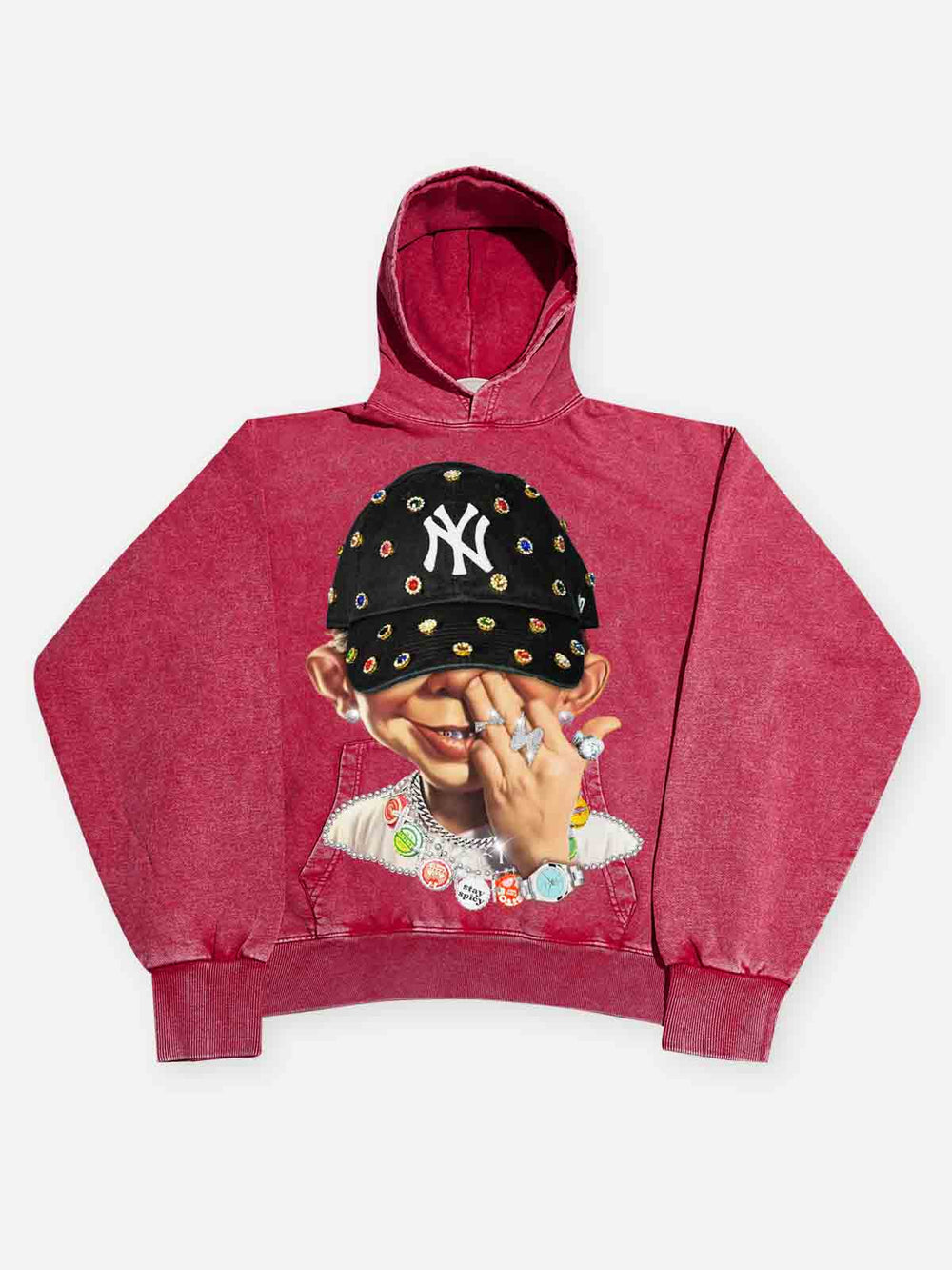 Modern Hip Hop Çocuk Unisex Kapüşonlu Sweatshirt