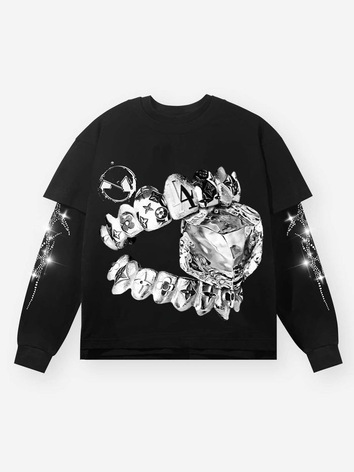 Liquid Metal Unisex Uzun Kollu Tişört