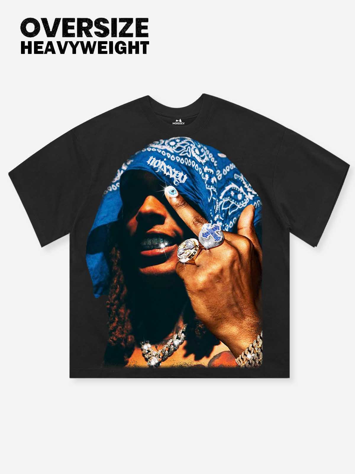 Mavi Bandana Figür Unisex Tişört
