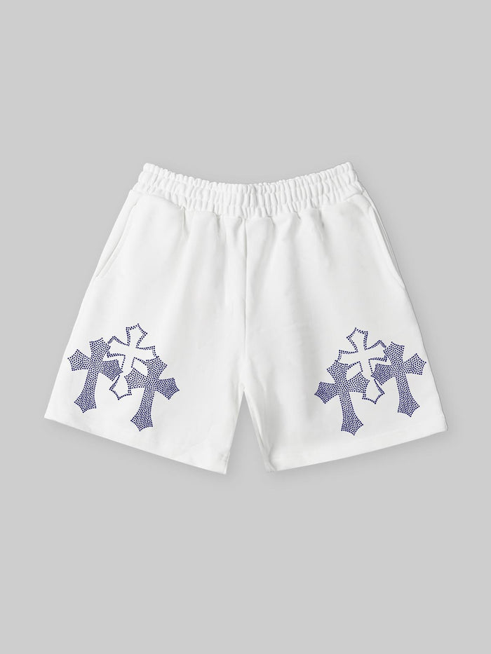 Taşlı Haç Unisex Şort