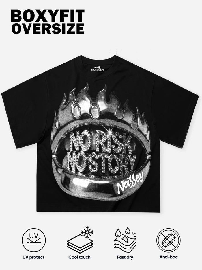 Metal Flame Siyah Unisex Tişört