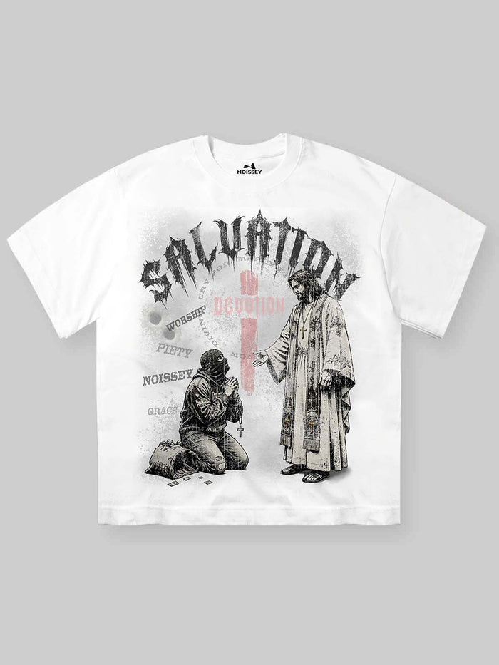 Salvation & Devotion Beyaz Unisex Tişört