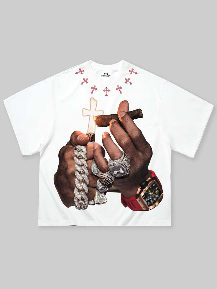 Cuban Link Cigar Beyaz Unisex Tişört