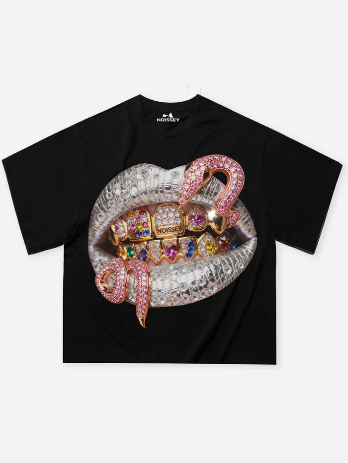 Pink Snake Siyah Unisex Tişört