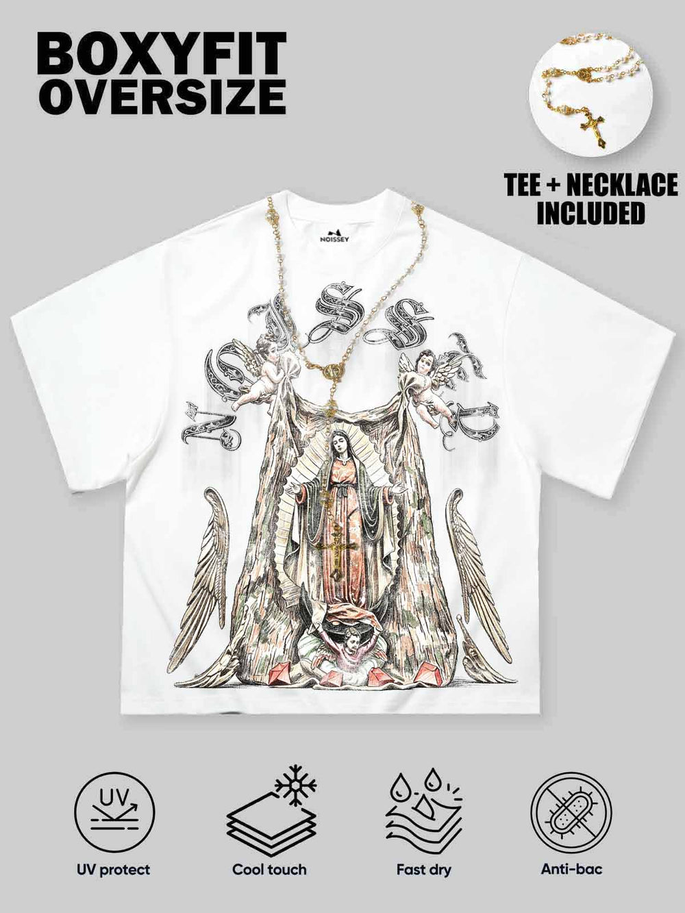 Virgin Mary & Cherubs Beyaz Unisex Tişört