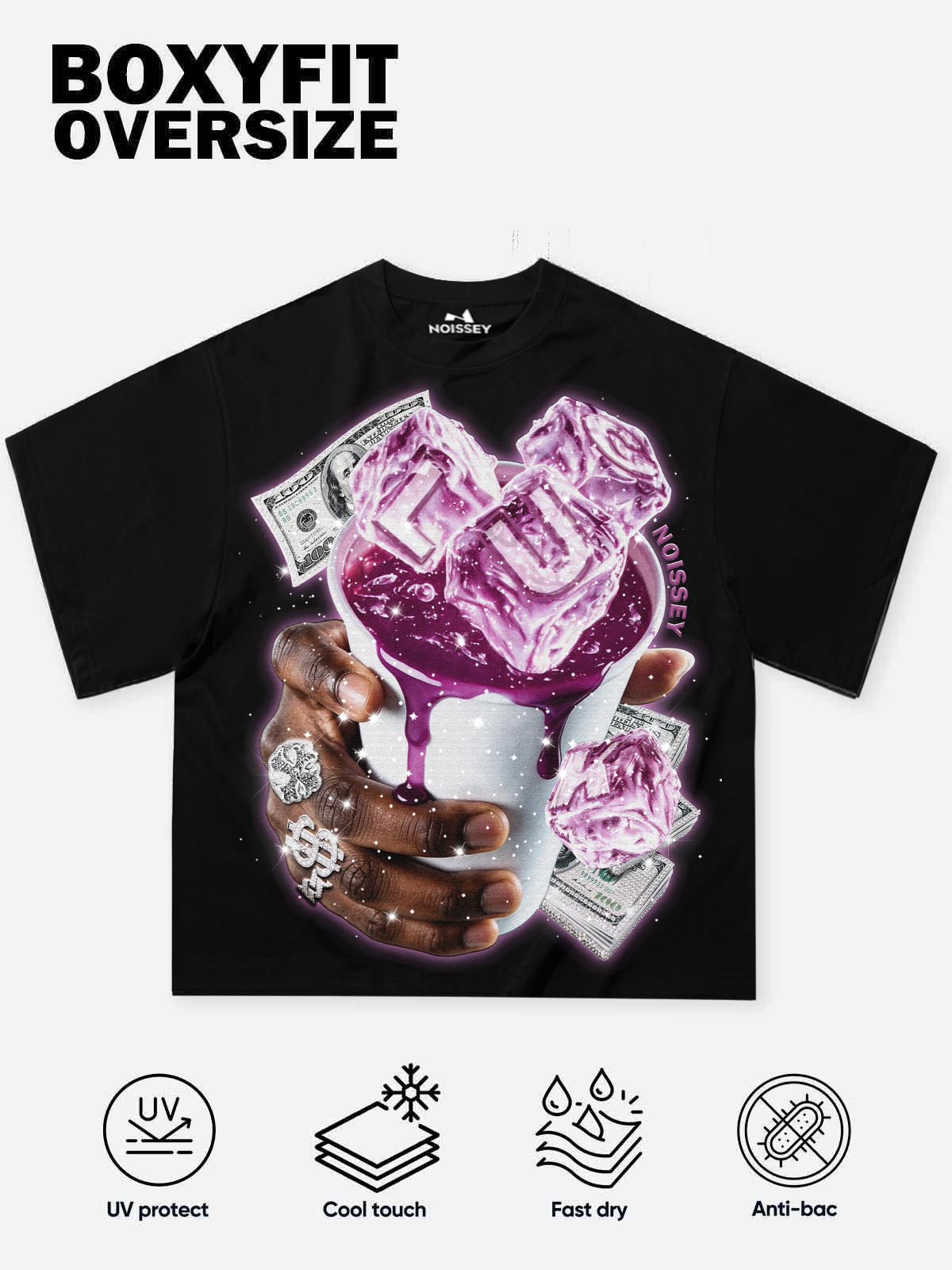 Frozen Cash Siyah Unisex Tişört
