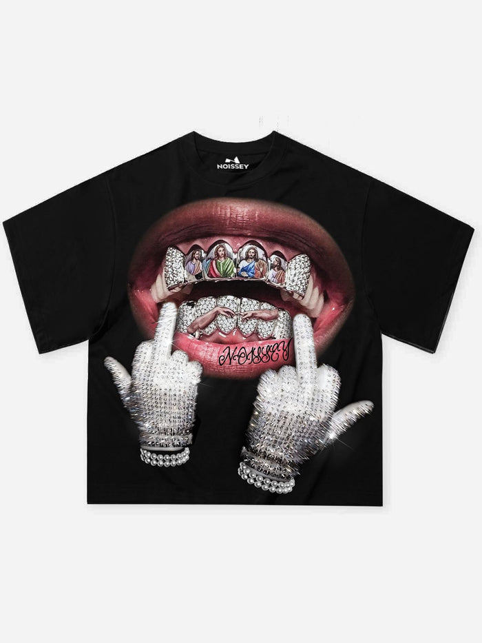 The Last Supper Grillz Siyah Unisex Tişört
