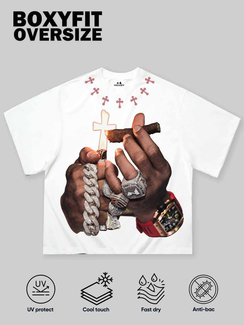 Cuban Link Cigar Beyaz Unisex Tişört