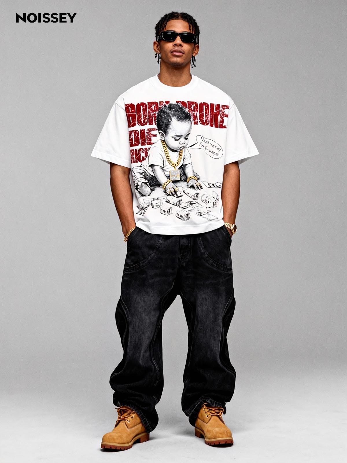 Born Broke Die Rich Unisex Tişört