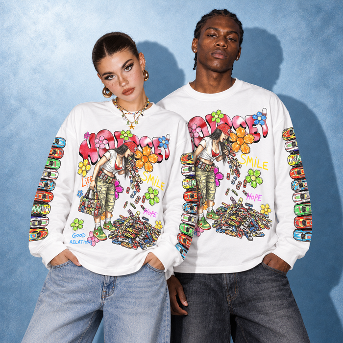 Oyuncak Araba Grafiti Unisex Uzun Kollu Tişört