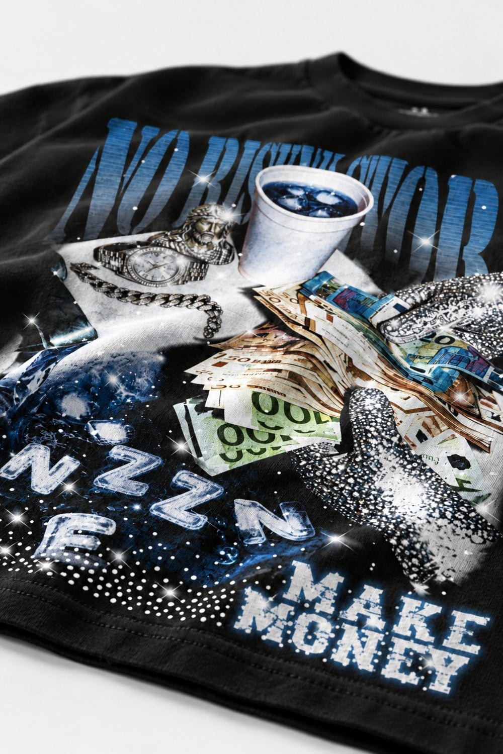 Make Money Eldiven Siyah Unisex Tişört