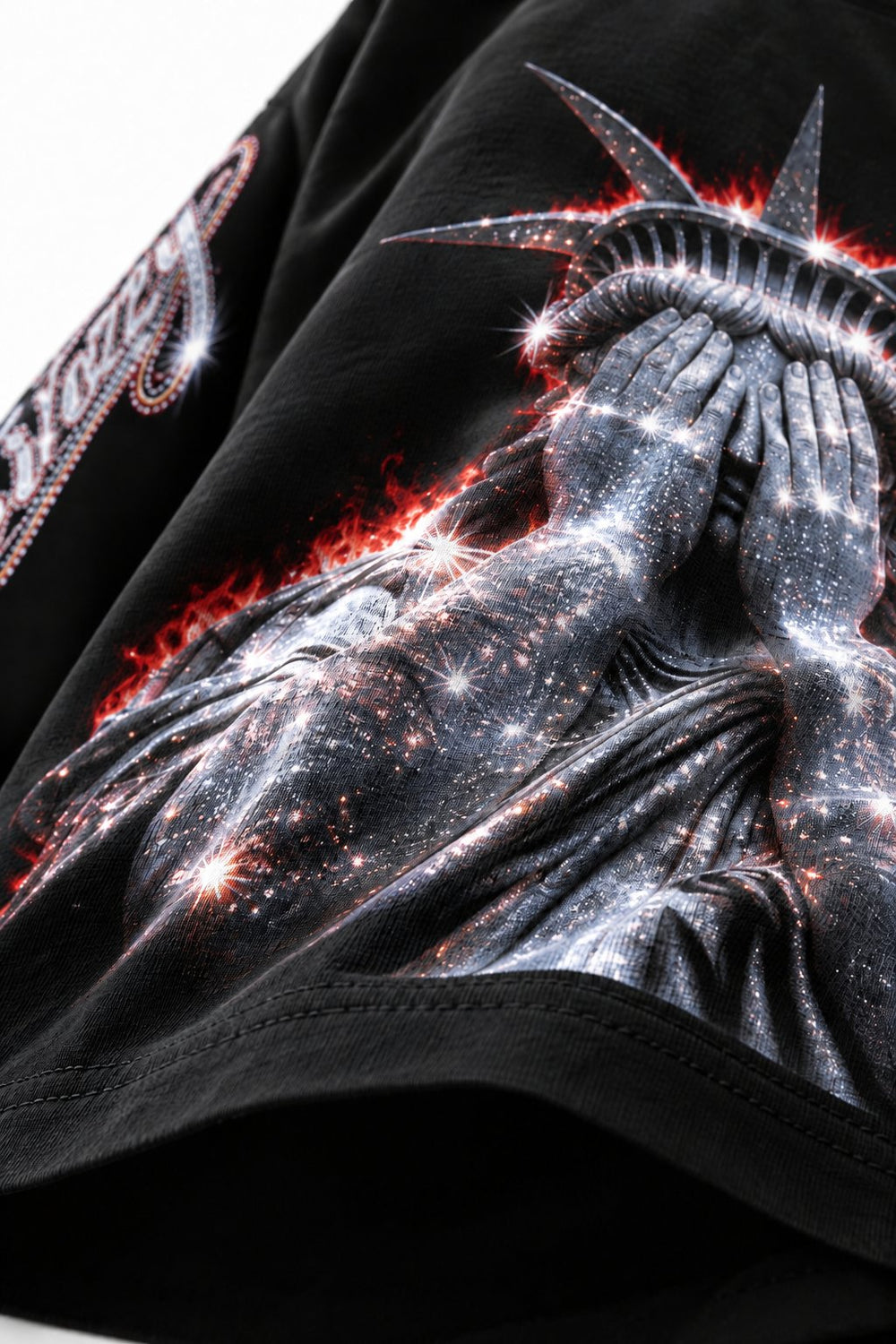 Burning Liberty Siyah Unisex Uzun Kollu Tişört