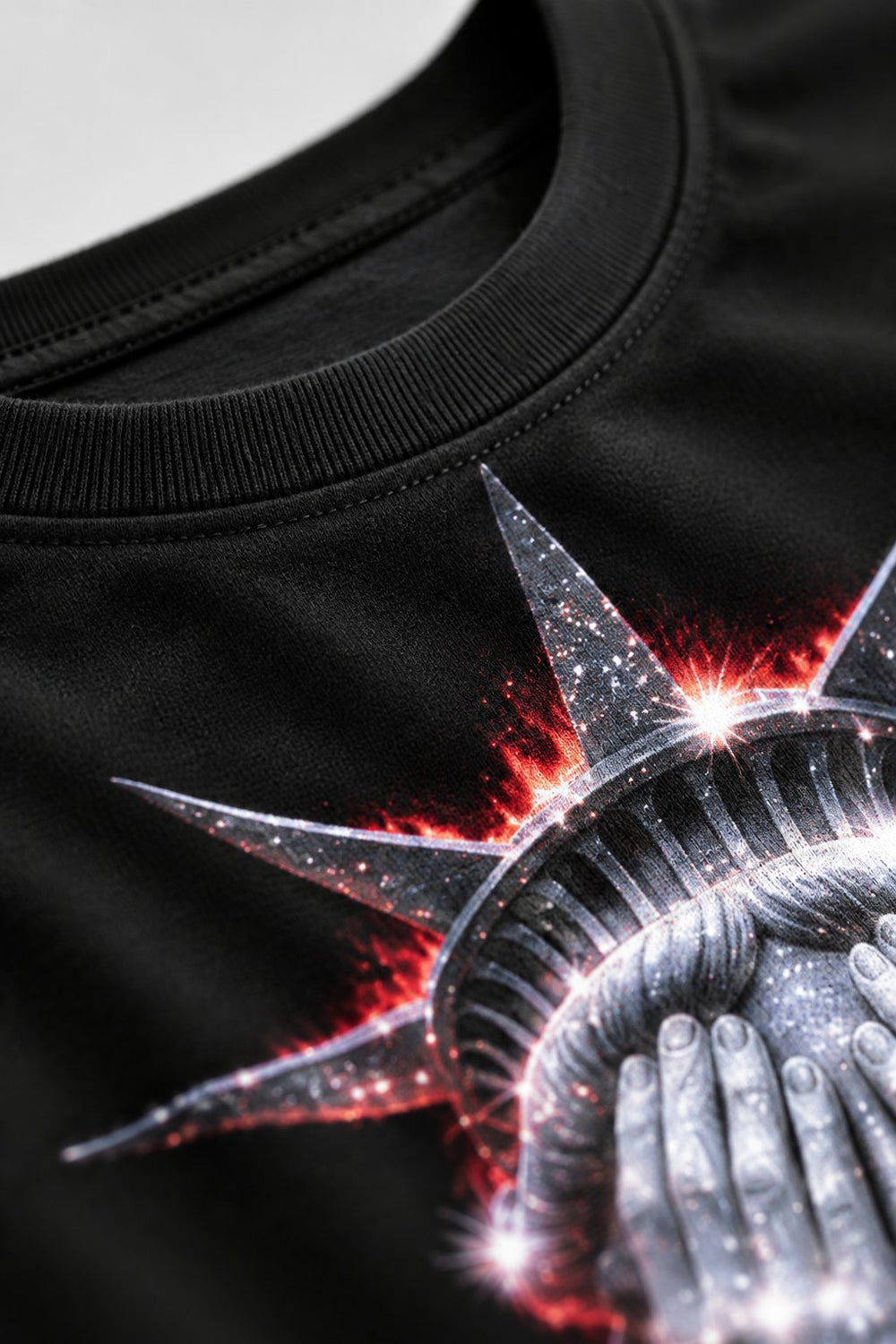 Burning Liberty Siyah Unisex Uzun Kollu Tişört