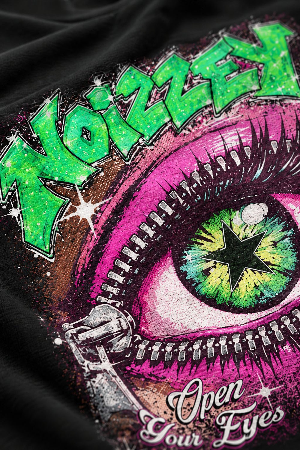 Open Your Eyes Siyah Unisex Tişört