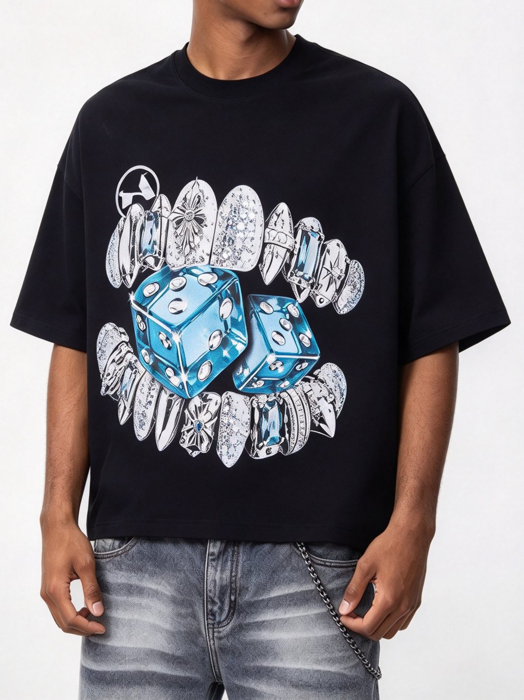 Pırlanta Zar Grillz Unisex Tişört