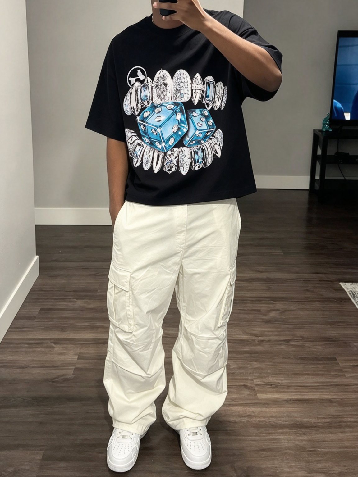 Pırlanta Zar Grillz Unisex Tişört
