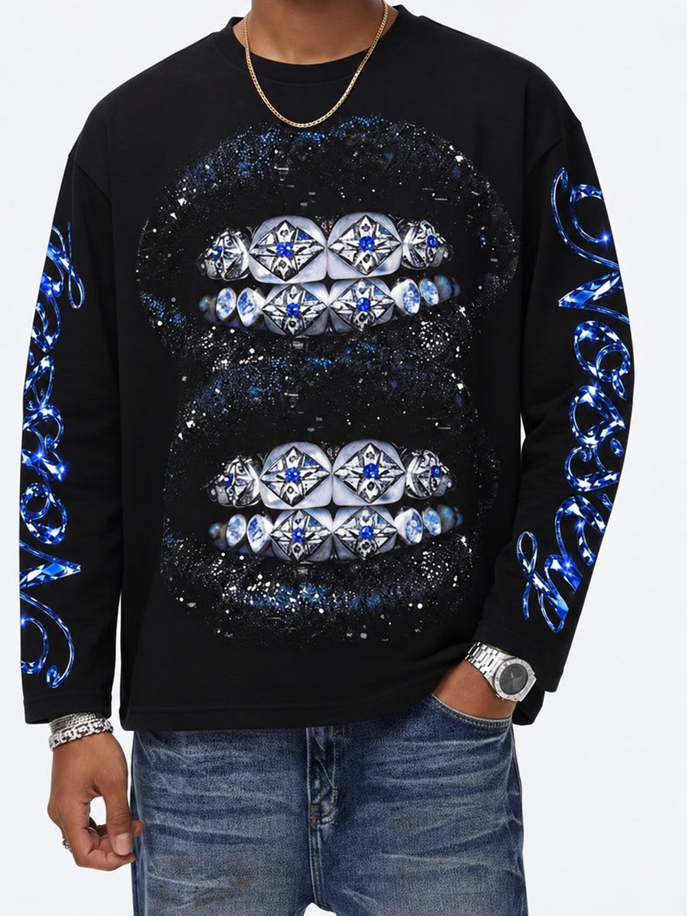 Safir Dudak Unisex Uzun Kollu Tişört