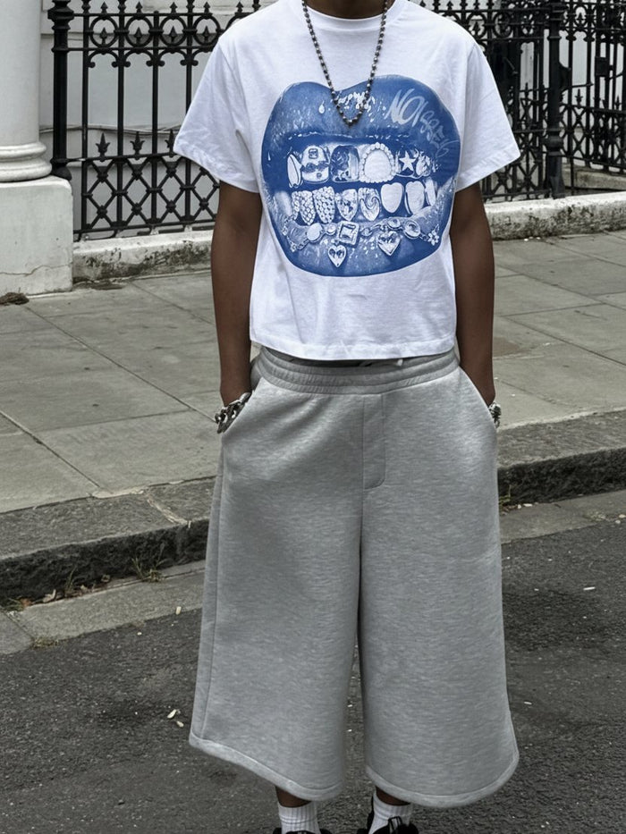 Mavi Grillz Beyaz Unisex Tişört