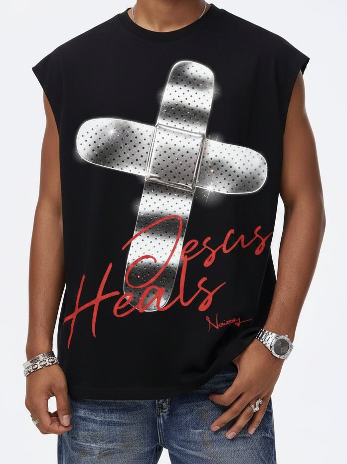 Metalik Bandaj Haç Siyah Unisex Atlet