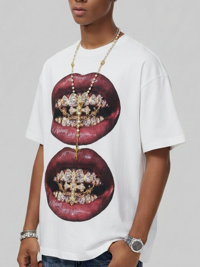 Burgundy Lips Unisex Tişört