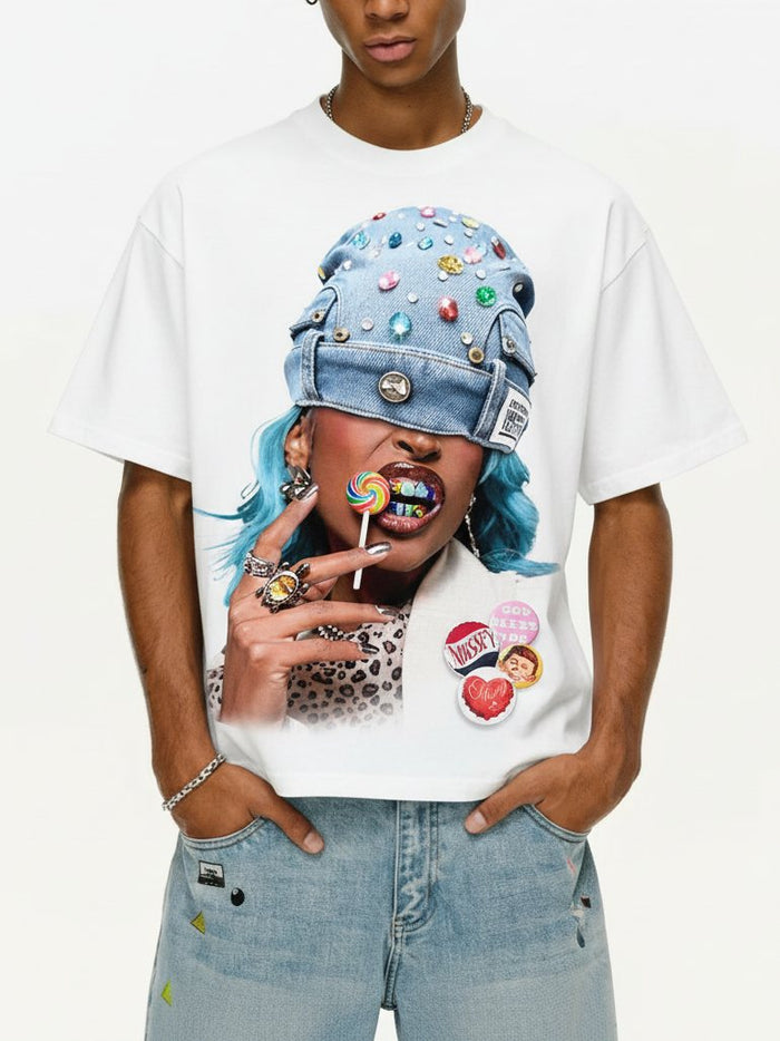 Lollipop Icon Beyaz Unisex Tişört