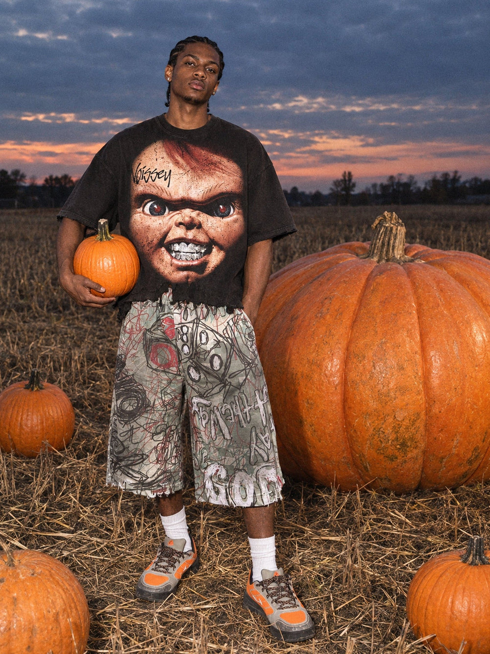 Vintage Chucky Siyah Unisex Tişört