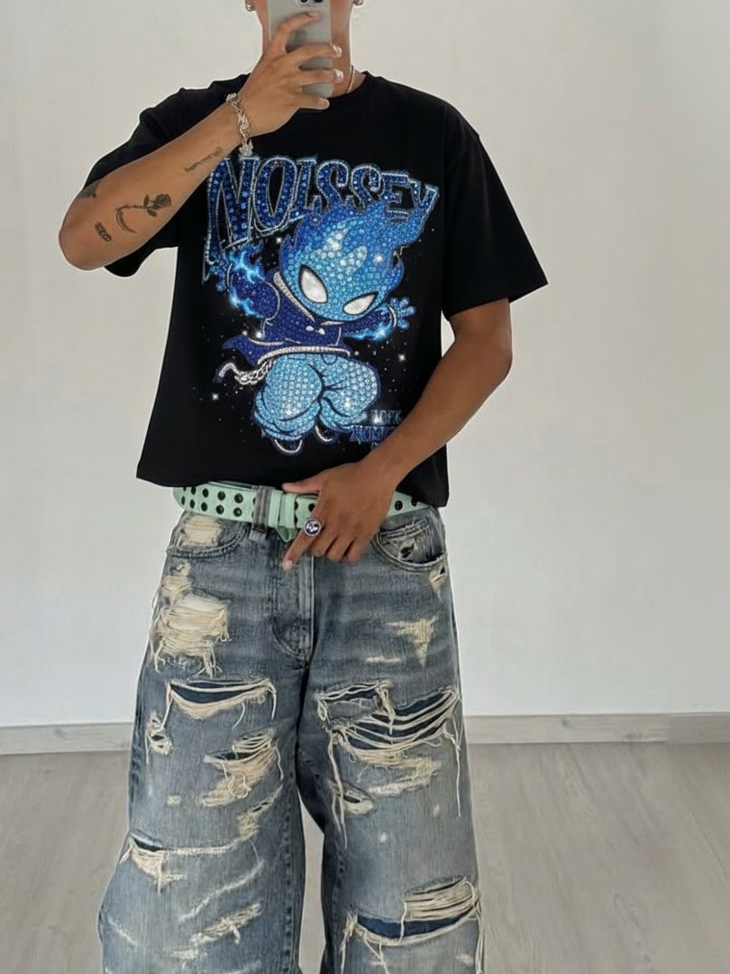 Blue Ignite Siyah Unisex Tişört