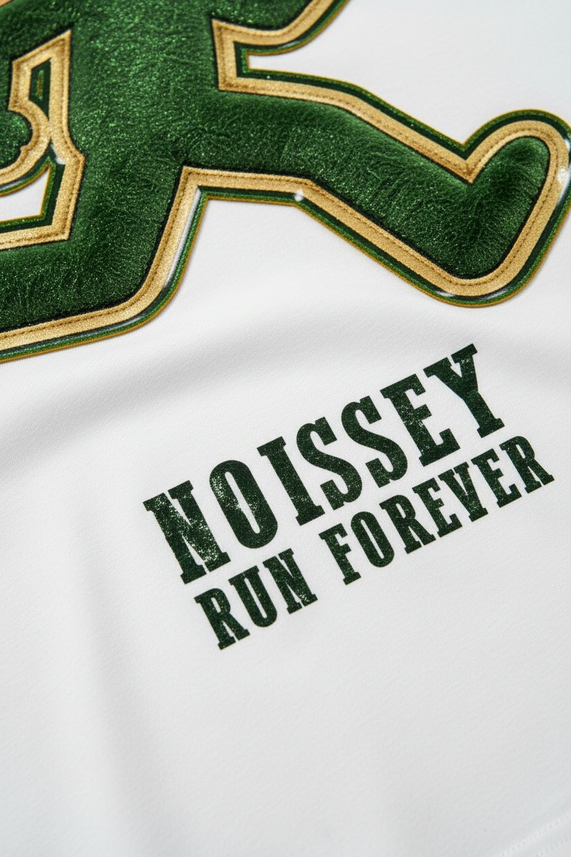 Run Forever Dokulu Beyaz Unisex Tişört