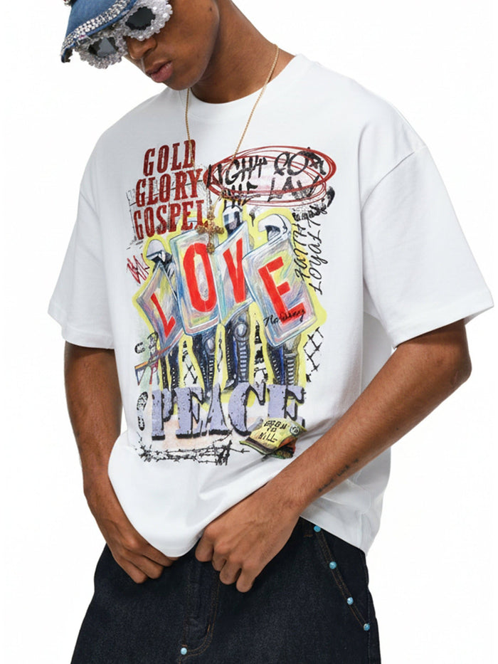 LOVE & PEACE Unisex Tişört