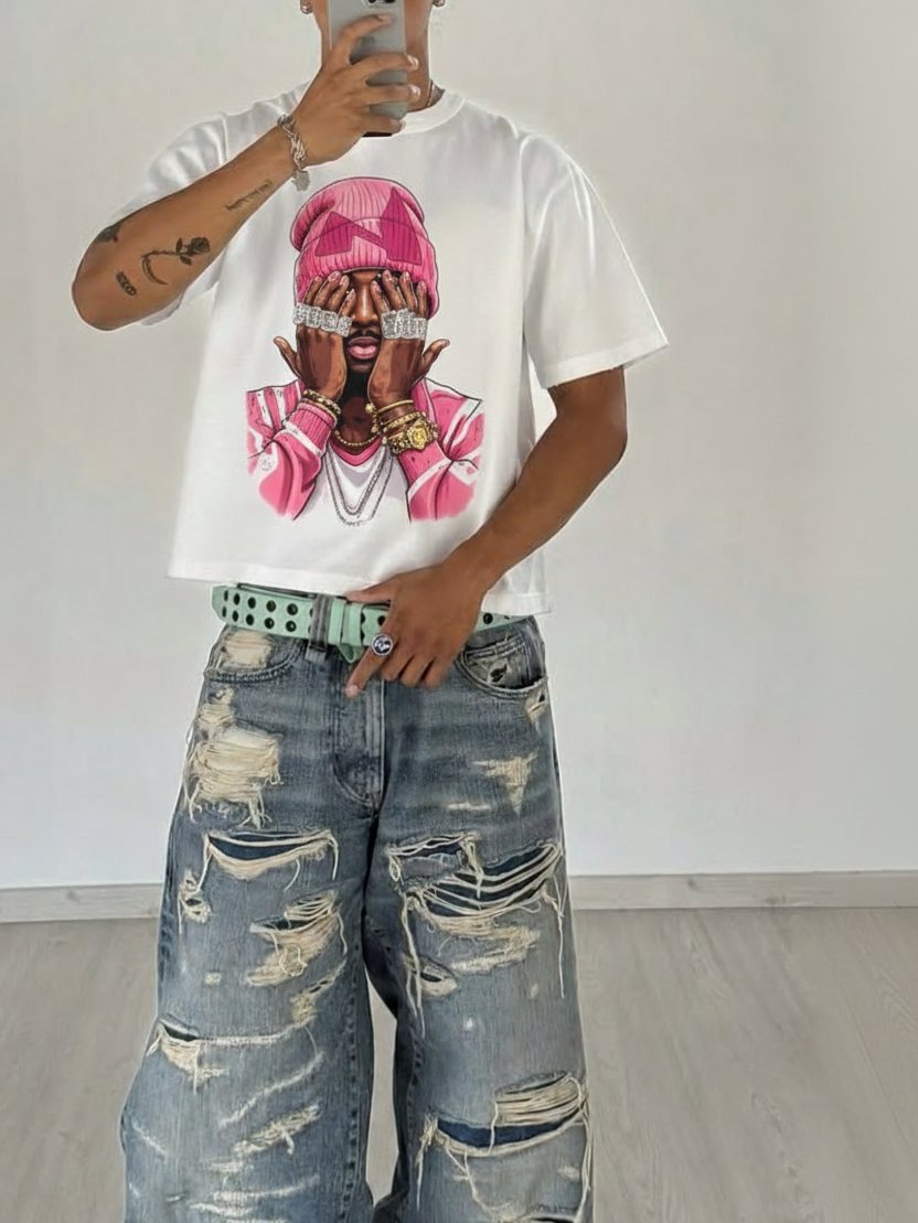 Pink Beanie Unisex Tişört