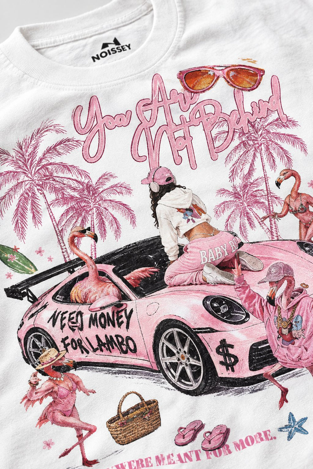 Flamingo Beyaz Uzun Kollu Tişört