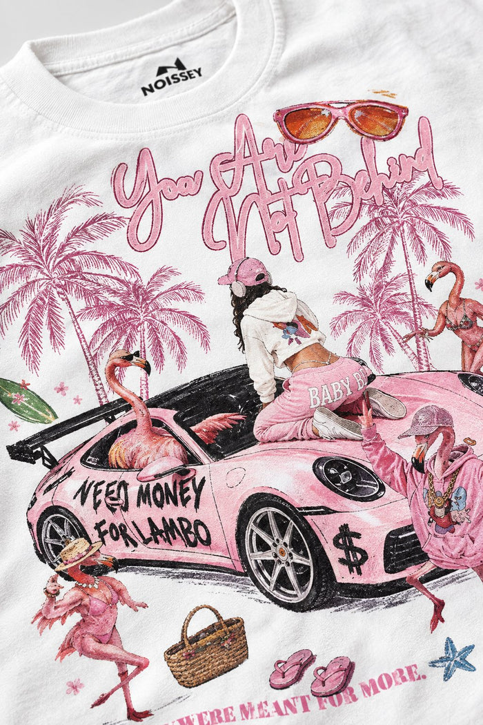Flamingo Beyaz Uzun Kollu Tişört