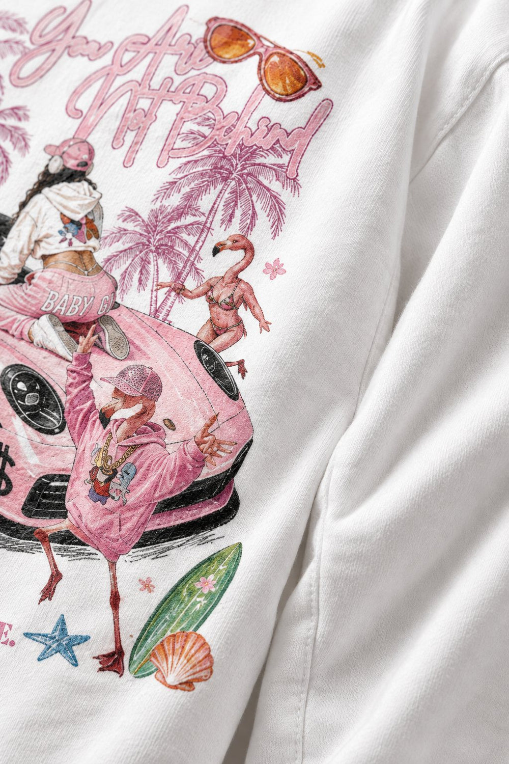 Flamingo Beyaz Uzun Kollu Tişört