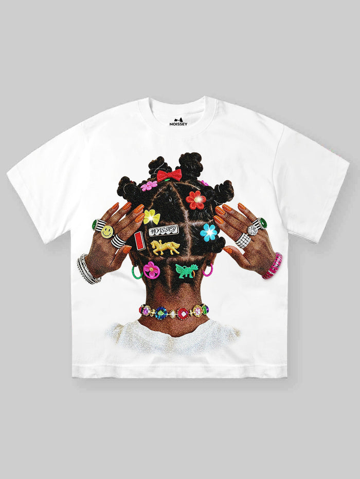 American Braids Beyaz Unisex Tişört